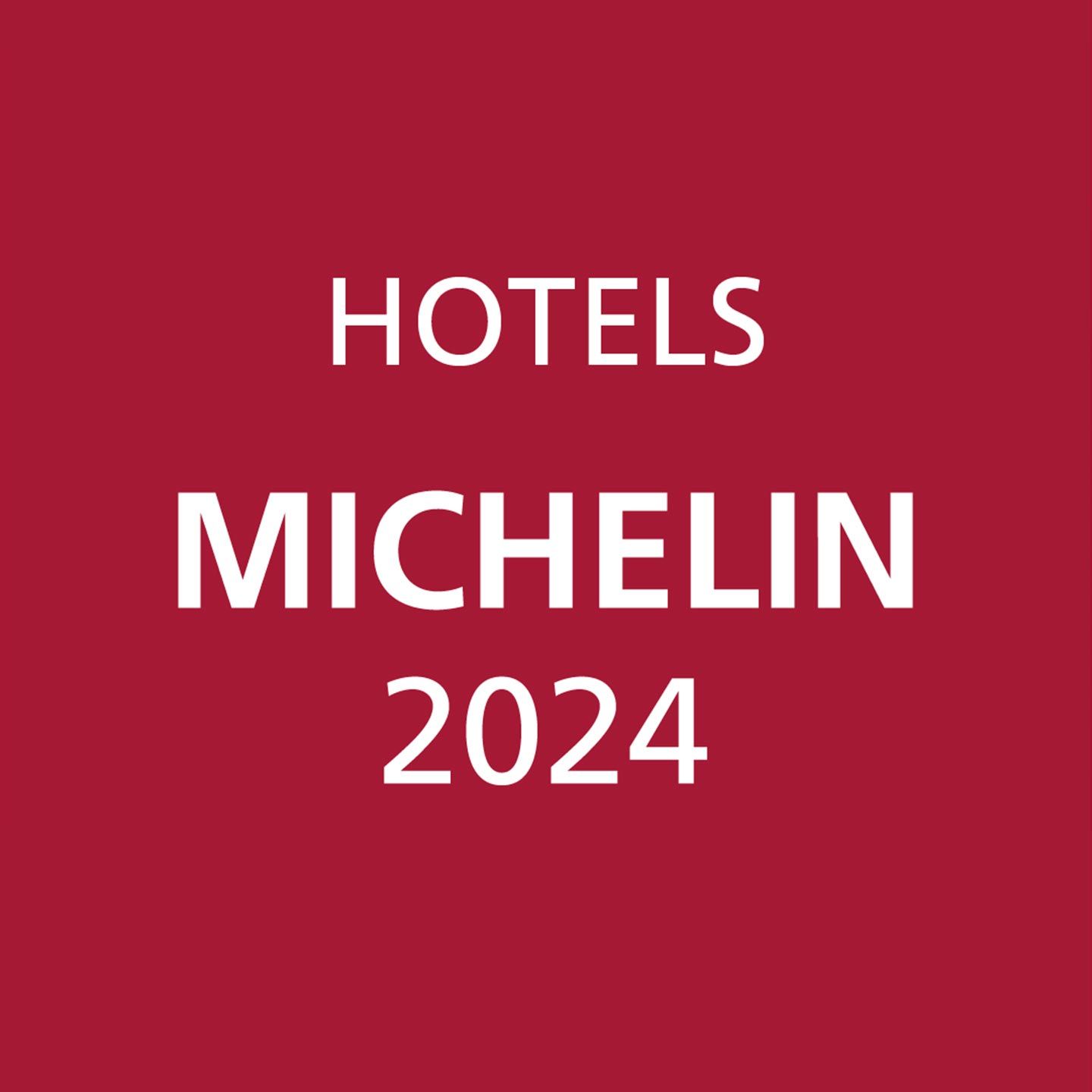 Michelin Guide 2024 logo highlighting the top hotels of 2024, representing quality and exceptional service in the hospitality industry